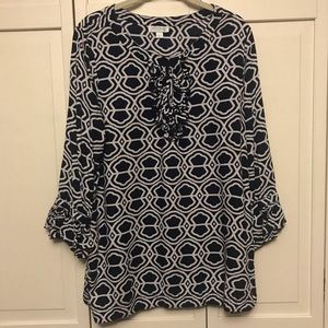 Escapada Navy/White Swim Coverup / Top